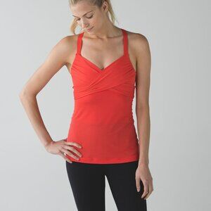 Brand new Lululemon Athletica Wrap It Up Tank Coral Size 6